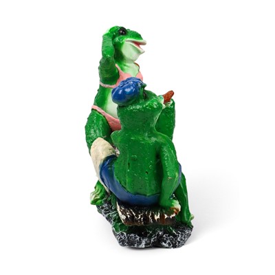 Садовая фигура из полистоуна «Лягушки на качелях», 37×17×38 см