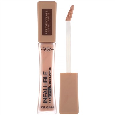 L'Oreal, Жидкая помада Infallible Pro-Matte, Les Chocolats, оттенок 844 бежевый, 6,3 мл