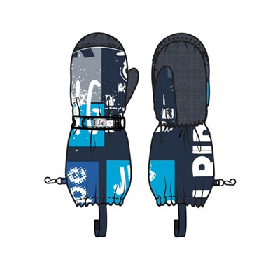 Варежки текстильные для мальчиков