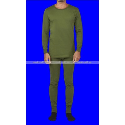 1 комплект - Термобелье мужское с начесом Узбекистан цвет ХАКИ