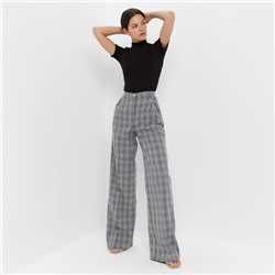 Брюки женские MINAKU: Classic, серые в клетку, размер 46