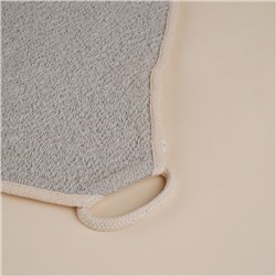 Мочалка массажная SL Home «Ортика», бамбуковое волокно, 21×20.5 см, бежевая