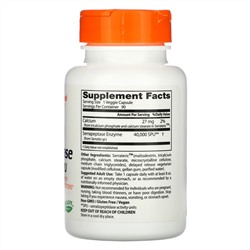 Doctor's Best, серрапептаза Best, 40 000 SPU, 90 вегетарианских капсул