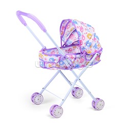 Коляска для кукол (металлическая, складная, прогулочная, цвет в ассортименте)