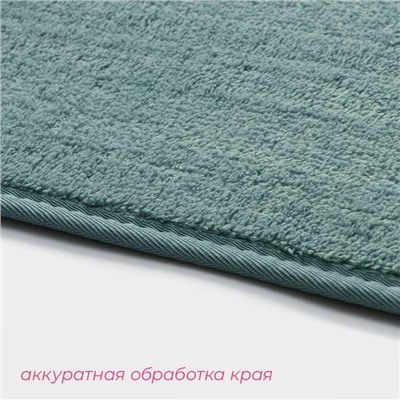 Коврик для дома Доляна «Софт», 50×80 см, бирюзовый