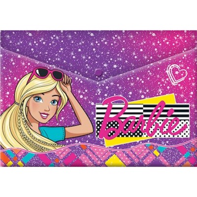 Папка с кнопкой  А4 "Barbie" BREB-US1-PLB-EN15