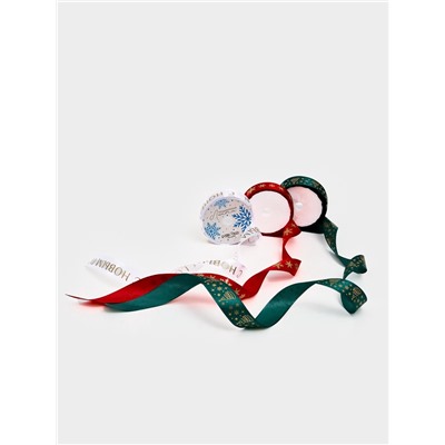 Набор атласных лент, 3 шт., «С Новым годом», 2 см × 5 м, тиснение