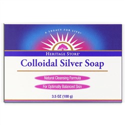 Heritage Store, Мыло Colloidal Silver Soap, 100 г