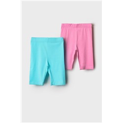 Брюки трикотажные для девочек (легинсы укороченные), 2 пары в комплекте PLAYTODAY, 1240261