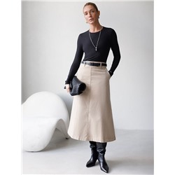 Джемпер из трикотажа в широкий рубчик