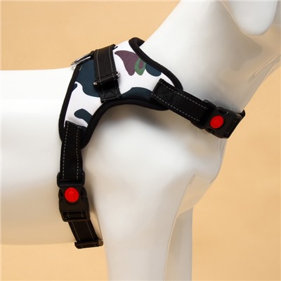 Шлейка К7 мягкая светоотражающая, размер L, ОГ 64-86 см, вес 18- 27.5 кг, хаки