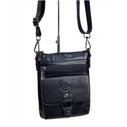 Сумка мужская из натуральной кожи, цвет черный