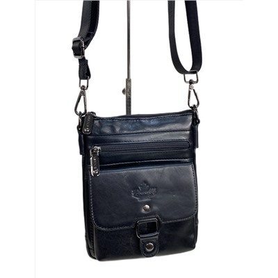 Сумка мужская из натуральной кожи, цвет черный