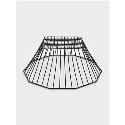 Корзинка - ваза для фруктов «Квадраты», 29×11.5 см, чёрная