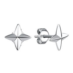 Серьги из серебра без вставки, Л-12492