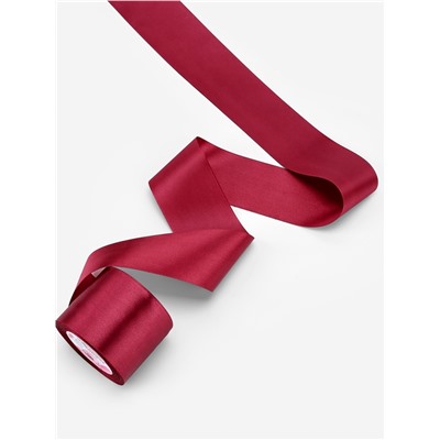 Лента атласная, 75 мм, 23±1 м, бордовая №37