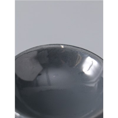 УЦЕНКА Аромалампа для эфирных масел керамика «Фокус на себя», серая с золотом, 7.2×7.2×11.6 см