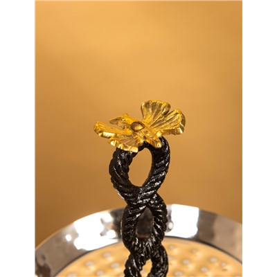 Фруктовница 2-х ярусная «Крю», 18×18×30 см, нержавеющая сталь