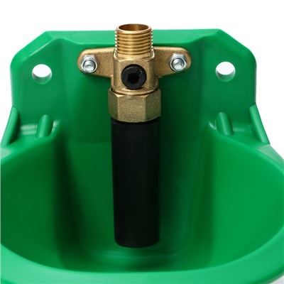 Поилка чашечная для КРС, свиней, коз, 17×18×7 см, пластик, зелёная, Greengo