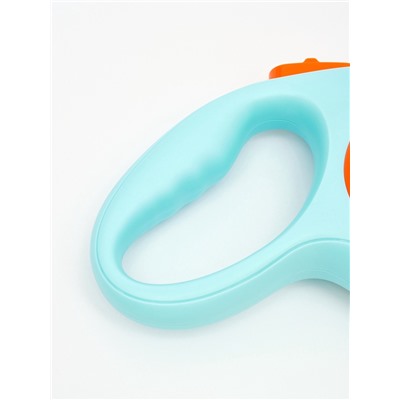 Рулетка - поводок для собак, лента 3 метра, оранж/голубая