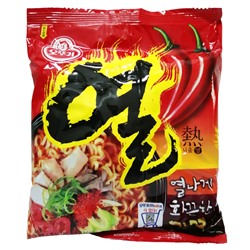 Лапша б\п со вкусом острого перца Ель Рамен Yeul Ramen Оттоги/Ottogi, Корея, 120 г. Срок до 15.04.2025.Распродажа