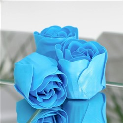 Мыльные розы, синие, набор 3 шт.