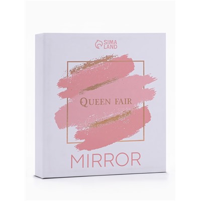 Зеркало настольное, круглое, на ножке, 21×13.5 см, (d=13.5 см), серебристое