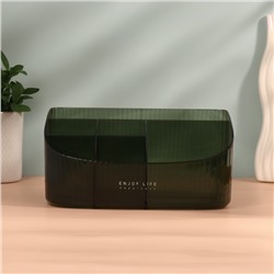 Органайзер для хранения «GREEN», 6 секций, 23×15.5×11 см, полупрозрачный, зелёный