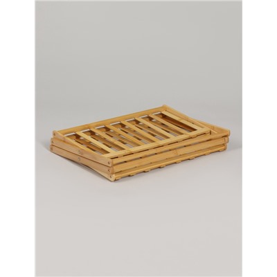 Подставка для цветов Greengo, 3 полки, 50×25×46 см, напольная, бамбук