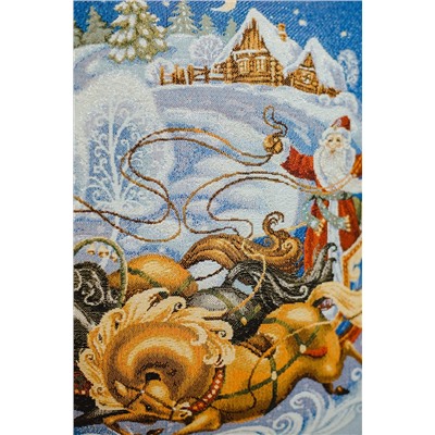 Наволочка декоративная 45х45 Дед мороз на тройке НАТАЛИ, 1071675
