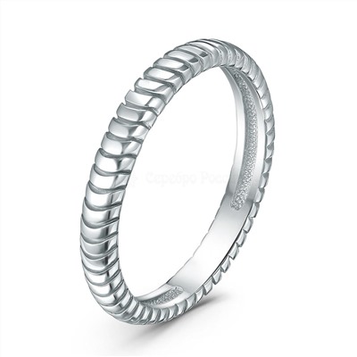 Кольцо из серебра родированное 925 пробы К-0100р