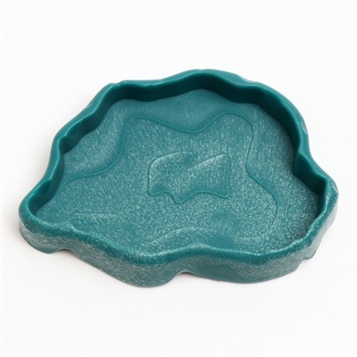 Кормушка для террариума, 12×8.5×2 см, бирюзовая