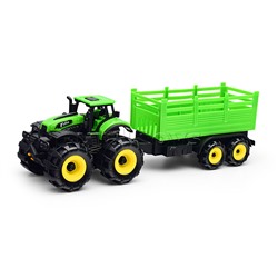 Трактор "Веселая ферма" с прицепом, в коробк