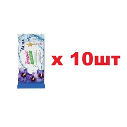 Aura Влажные салфетки 15шт Освежающие Tropic coctail 10шт