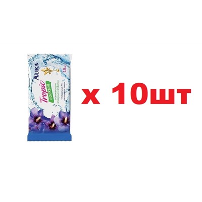 Aura Влажные салфетки 15шт Освежающие Tropic coctail 10шт