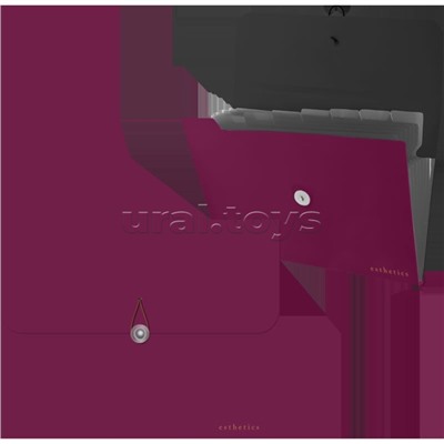 Папка с резинкой с 8-ю отделениями "Esthetics" A4 (328x235x16 мм) полипропилен 700 мкм, фактура "soft-touch" черные разделители 160 мкм, индивидуальная упаковка, непрозрачная бургунди