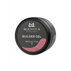 MANITA Гель моделирующий для ногтей светоотражающий / Builder Gel Reflective №06, 15 мл 28235
