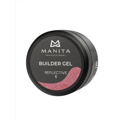 MANITA Гель моделирующий для ногтей светоотражающий / Builder Gel Reflective №06, 15 мл 28235