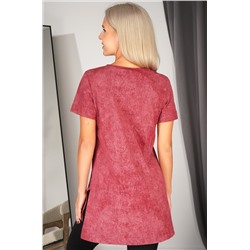 Женская удлиненная футболка с разрезами Happyfox