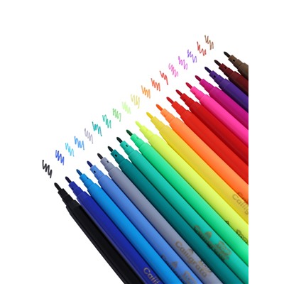 Фломастеры 18 цветов, Calligrata TOP, в картонной коробке