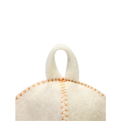 Шапка для бани и сауны «Дубовый венок», полиэфир, шерсть, белая