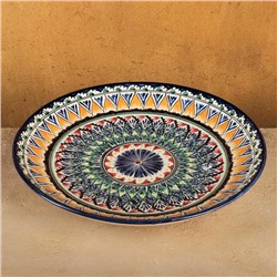 Ляган узбекский Риштанская Керамика «Узоры», d=31 см, разноцветный
