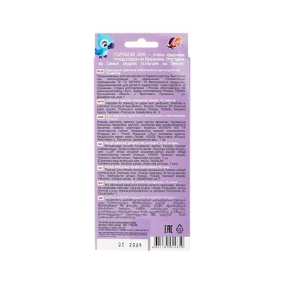 Цветные карандаши 12 цветов ZOO, пластиковые, шестигранные