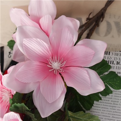 Цветы искусственные «Клематис крупноцветковый», 61×14 см, розовые