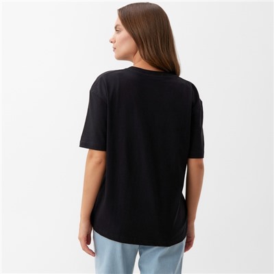 Футболка женская KAFTAN: Basic line, чёрная, размер 44-46