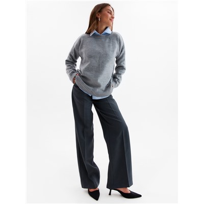 Джемпер женский MINAKU: Knitwear collection, светло-серый, размер 46-48