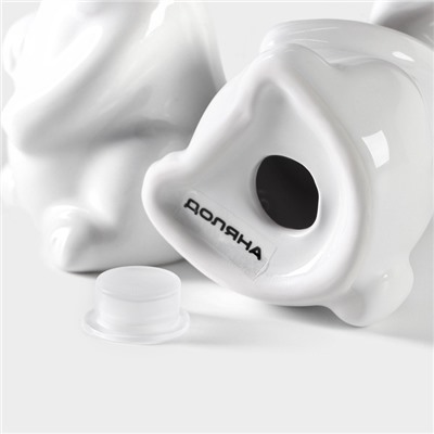 Набор для специй Доляна «Зайка», солонка 50 мл, перечница 50 мл, доломит, белый