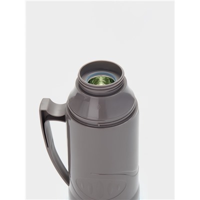 Термос 1 л, 11×31 см, со стеклянной колбой, пластик, жёлтый