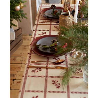 Скатерть новогодняя «Доляна» Merry Christmas, 146×110± 3 см, 100% хлопок, рогожка 164 г/м²