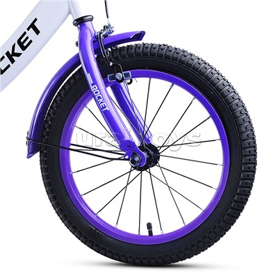Велосипед 16" Rocket Gem, цвет белый/фиолетовый